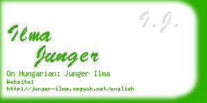 ilma junger business card